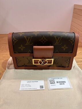 Louis Vuitton Brown Monogram Canvas Compact Shoulder Bag with Gold Hardware